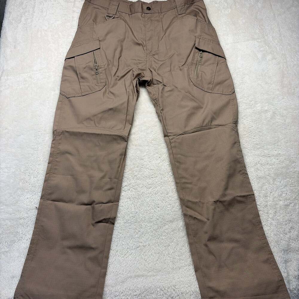 Tactical Pants Khaki Tan Outdoor Hiking Military RipStop Cargo Pants Men’s XXL